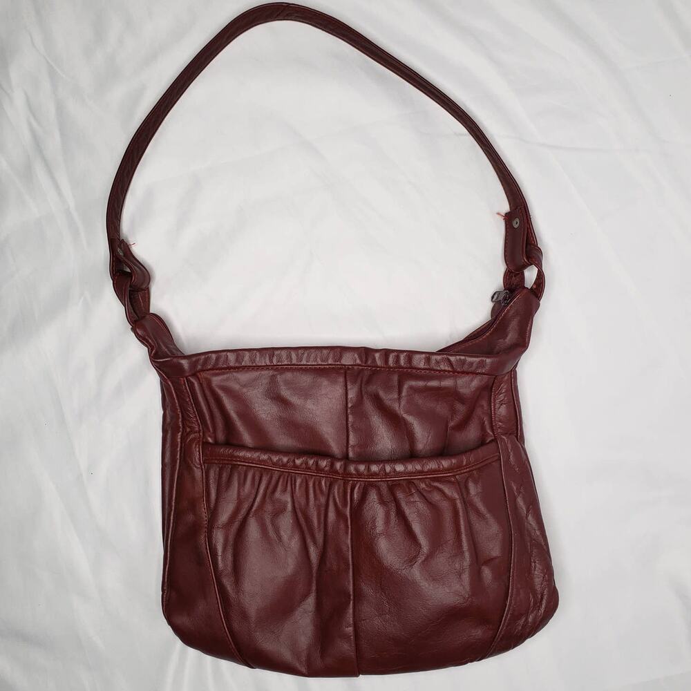 Vintage 80's Leather Shoulder Bag Purse